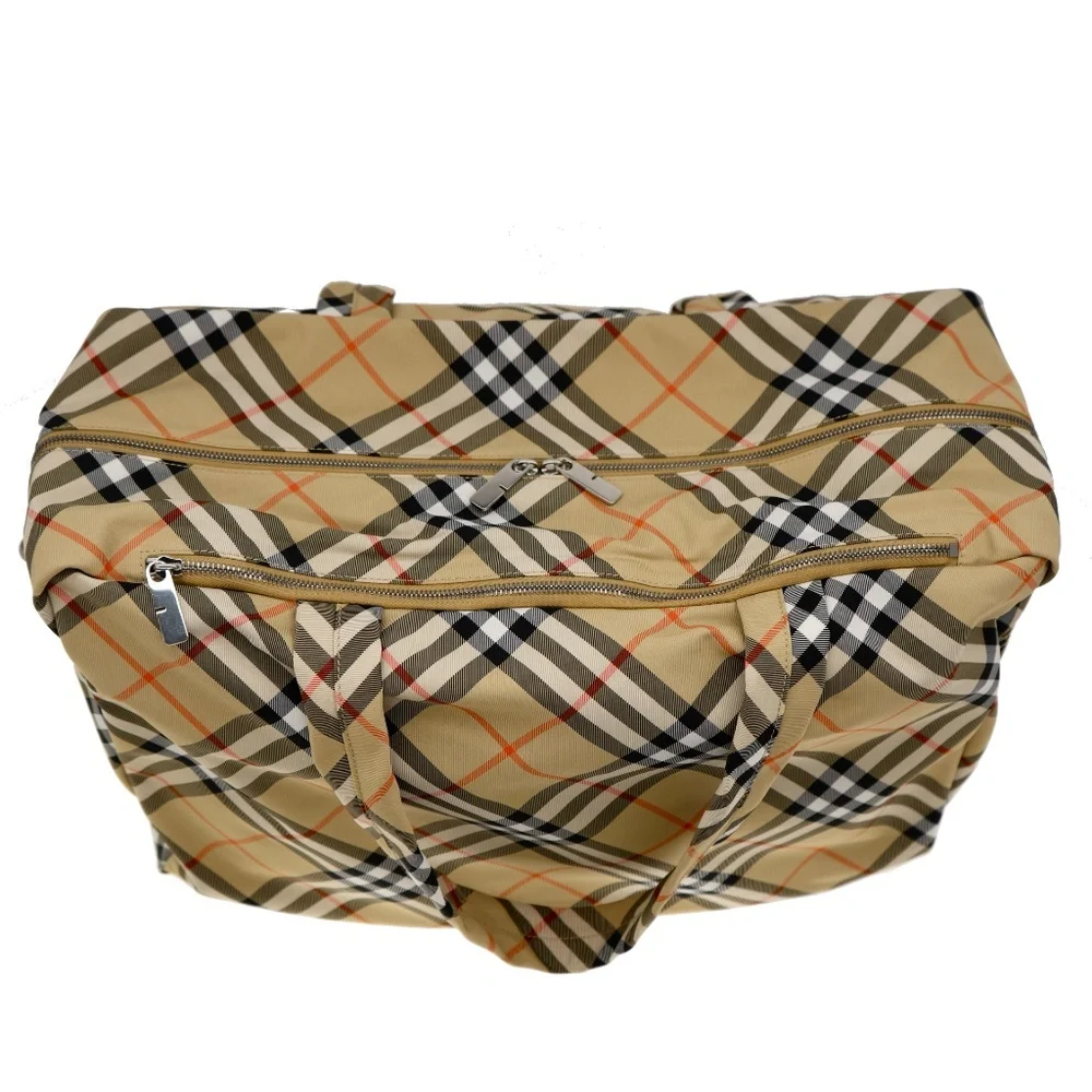 Burberry Classics Weekender Duffle Bag Large Check Canvas New
